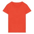 Paprika Red - Front - Native Spirit Womens-Ladies Faded Washed T-Shirt