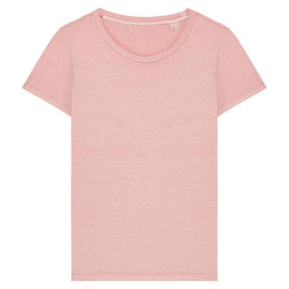 Petal Rose - Front - Native Spirit Womens-Ladies Faded Washed T-Shirt