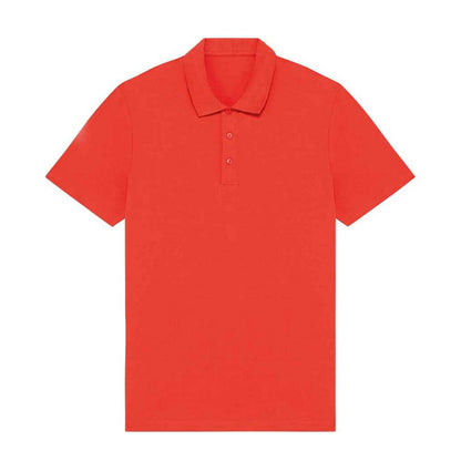 Paprika Red - Front - Native Spirit Mens Jersey Polo Shirt
