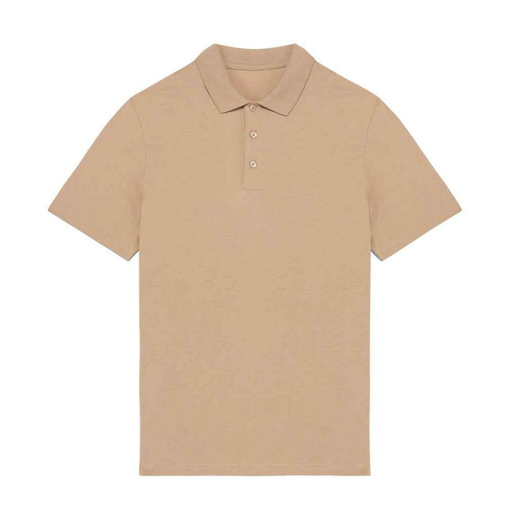 Wet Sand - Front - Native Spirit Mens Jersey Polo Shirt