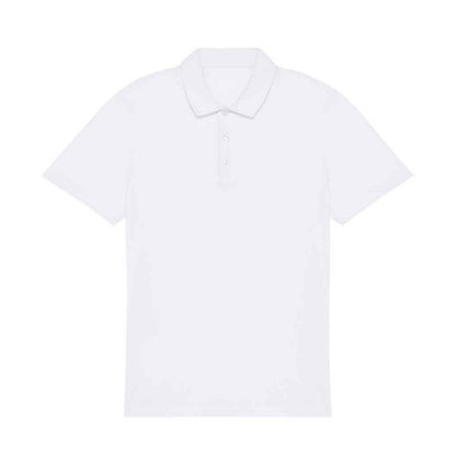 White - Front - Native Spirit Mens Jersey Polo Shirt