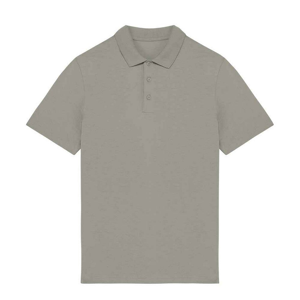 Almond Green - Front - Native Spirit Mens Jersey Polo Shirt