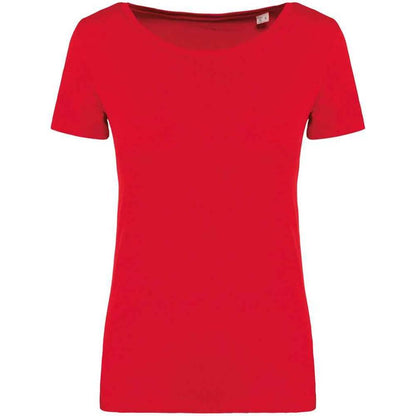 Poppy Red - Front - Native Spirit Womens-Ladies T-Shirt
