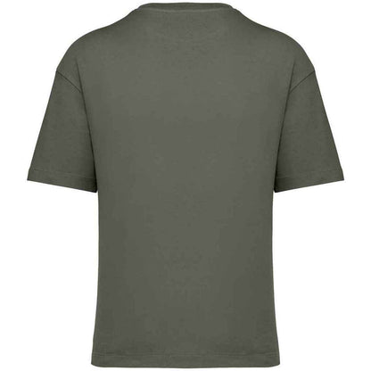 Organic Khaki - Back - Native Spirit Mens Oversized T-Shirt