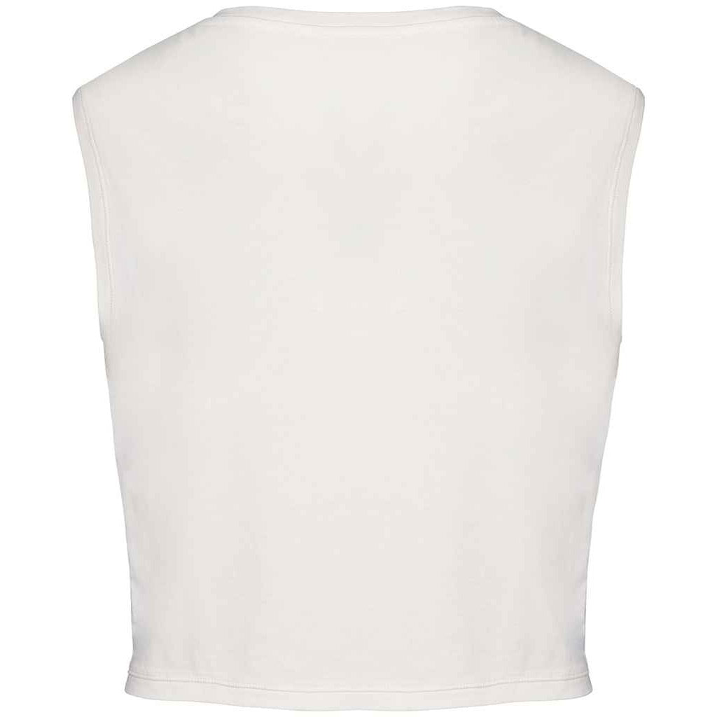 Ivory - Back - Native Spirit Womens-Ladies Faded Cropped Tank Top