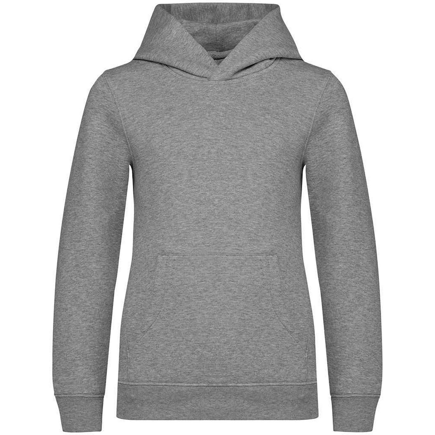 Moon Grey-Heather - Front - Native Spirit Childrens-Kids Hoodie