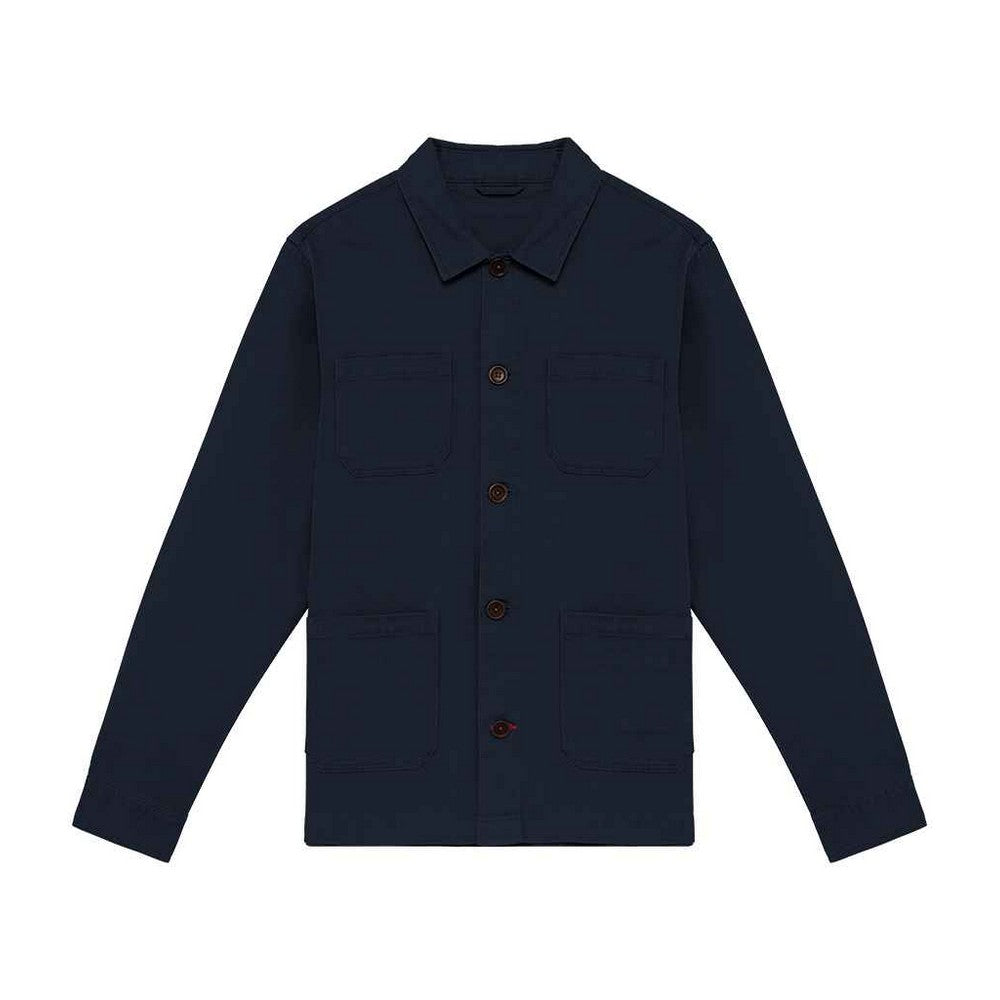 Navy Blue - Front - Native Spirit Mens Faded Work Jacket