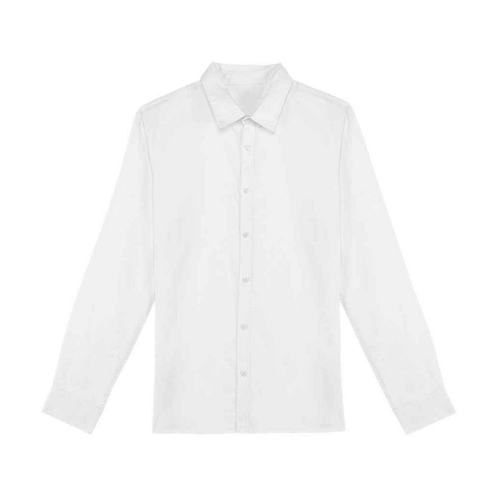 White - Front - Native Spirit Mens Washed Long-Sleeved Shirt