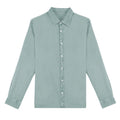 Jade Green - Front - Native Spirit Mens Washed Long-Sleeved Shirt