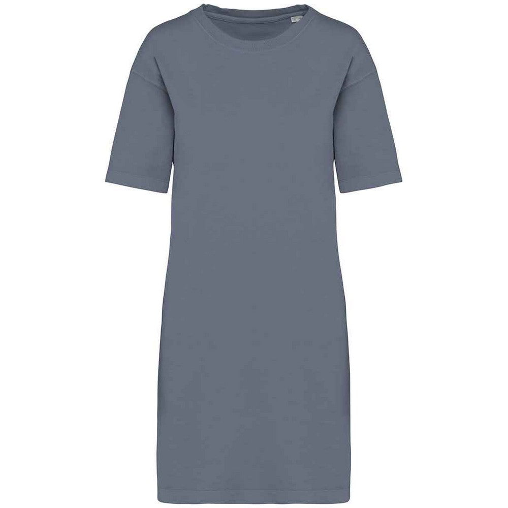 Mineral Grey - Front - Native Spirit Womens-Ladies T-Shirt Dress