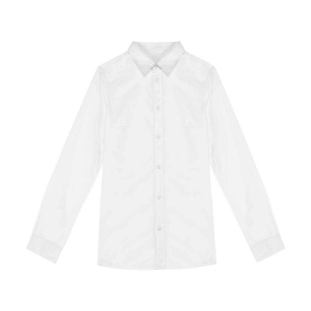 White - Front - Native Spirit Womens-Ladies Washed Long-Sleeved Shirt