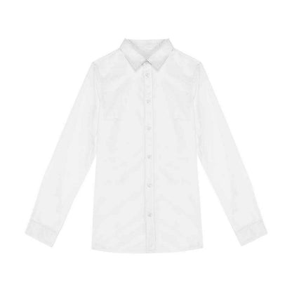 White - Front - Native Spirit Womens-Ladies Washed Long-Sleeved Shirt