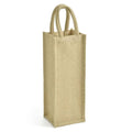 Natural - Front - Brand Lab Jute Bottle Bag