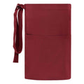 Burgundy - Back - Brand Lab Unisex Adult Front Pocket Short Apron