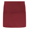 Burgundy - Front - Brand Lab Unisex Adult Front Pocket Short Apron