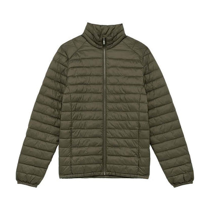 Organic Khaki - Front - Native Spirit Mens Recycled Lightweight Padded Jacket