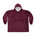 Burgundy - Front - Brand Lab Unisex Adult Sherpa Fleece Hoodie