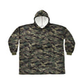 Green Camo - Front - Brand Lab Unisex Adult Sherpa Fleece Hoodie