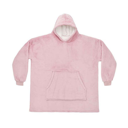 Blush Pink - Front - Brand Lab Unisex Adult Sherpa Fleece Hoodie