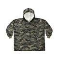 Green - Front - Brand Lab Childrens-Kids Camo Oversized Hoodie Blanket