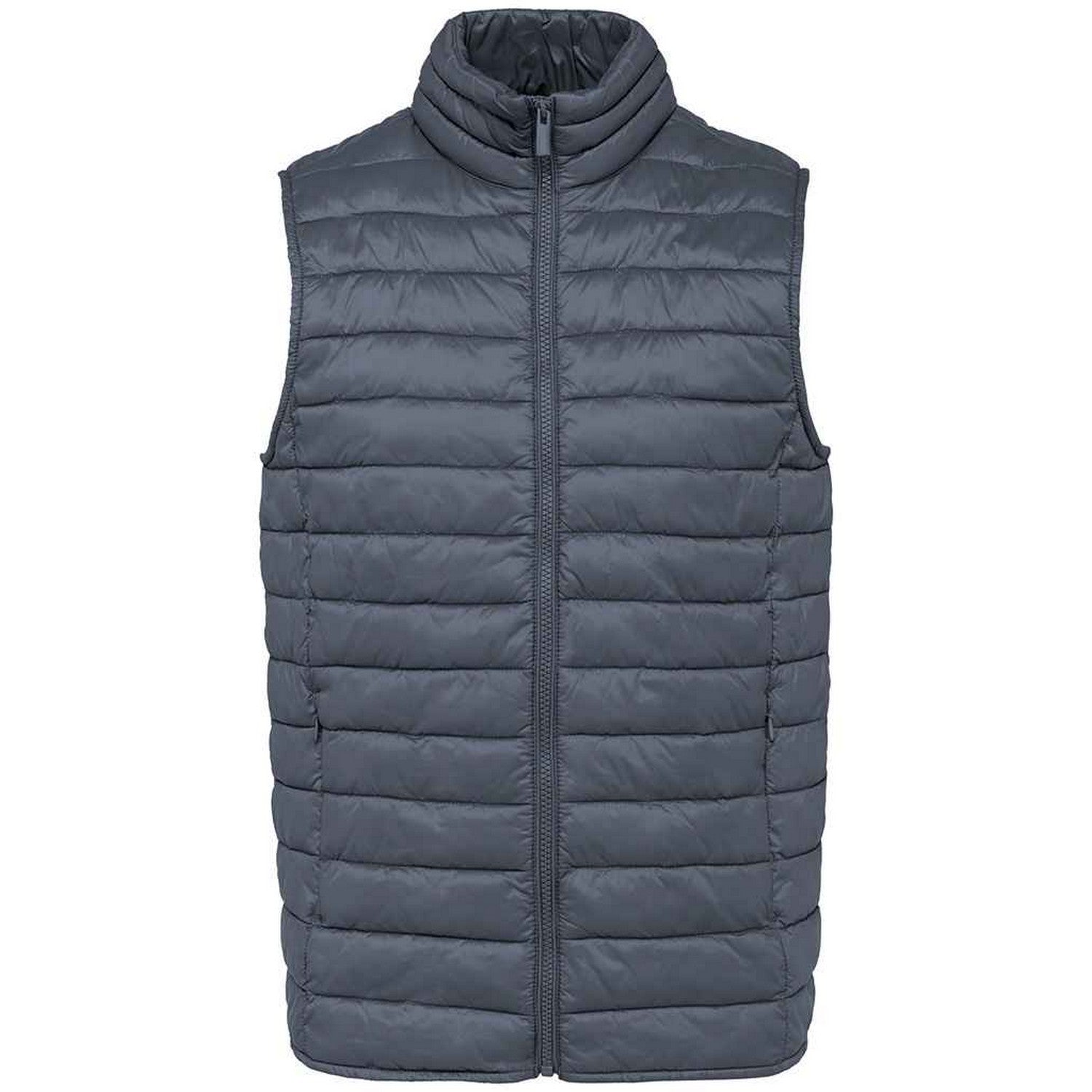 Mineral Grey - Front - Native Spirit Mens Light Recycled Body Warmer