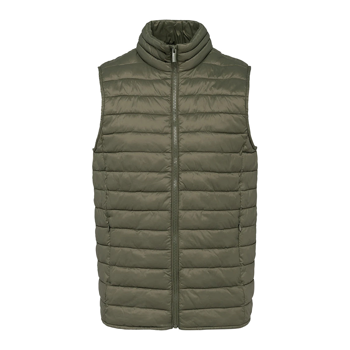 Organic Khaki - Front - Native Spirit Mens Light Recycled Body Warmer