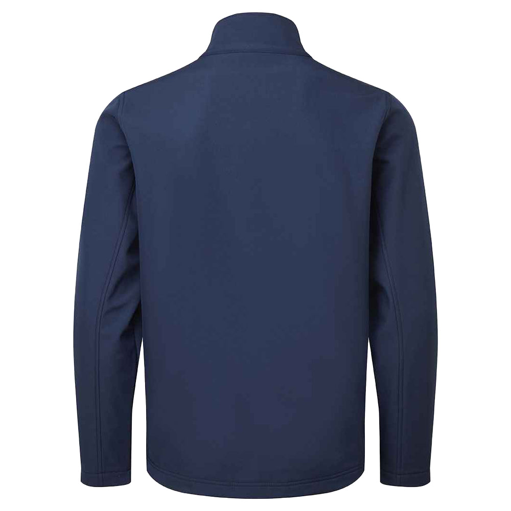 Navy - Back - Premier Mens Recycled Wind Resistant Soft Shell Jacket