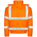 Orange - Back - PRO RTX Mens High-Vis Bomber Jacket