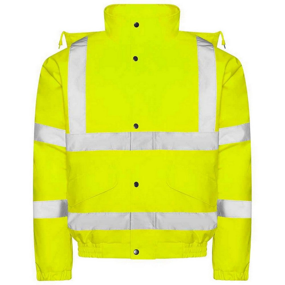 Yellow - Back - PRO RTX Mens High-Vis Bomber Jacket