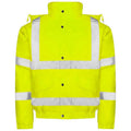 Yellow - Back - PRO RTX Mens High-Vis Bomber Jacket