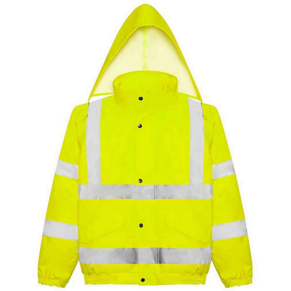 Yellow - Front - PRO RTX Mens High-Vis Bomber Jacket