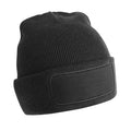 Black - Front - Beechfield Unisex Adult Patch Beanie