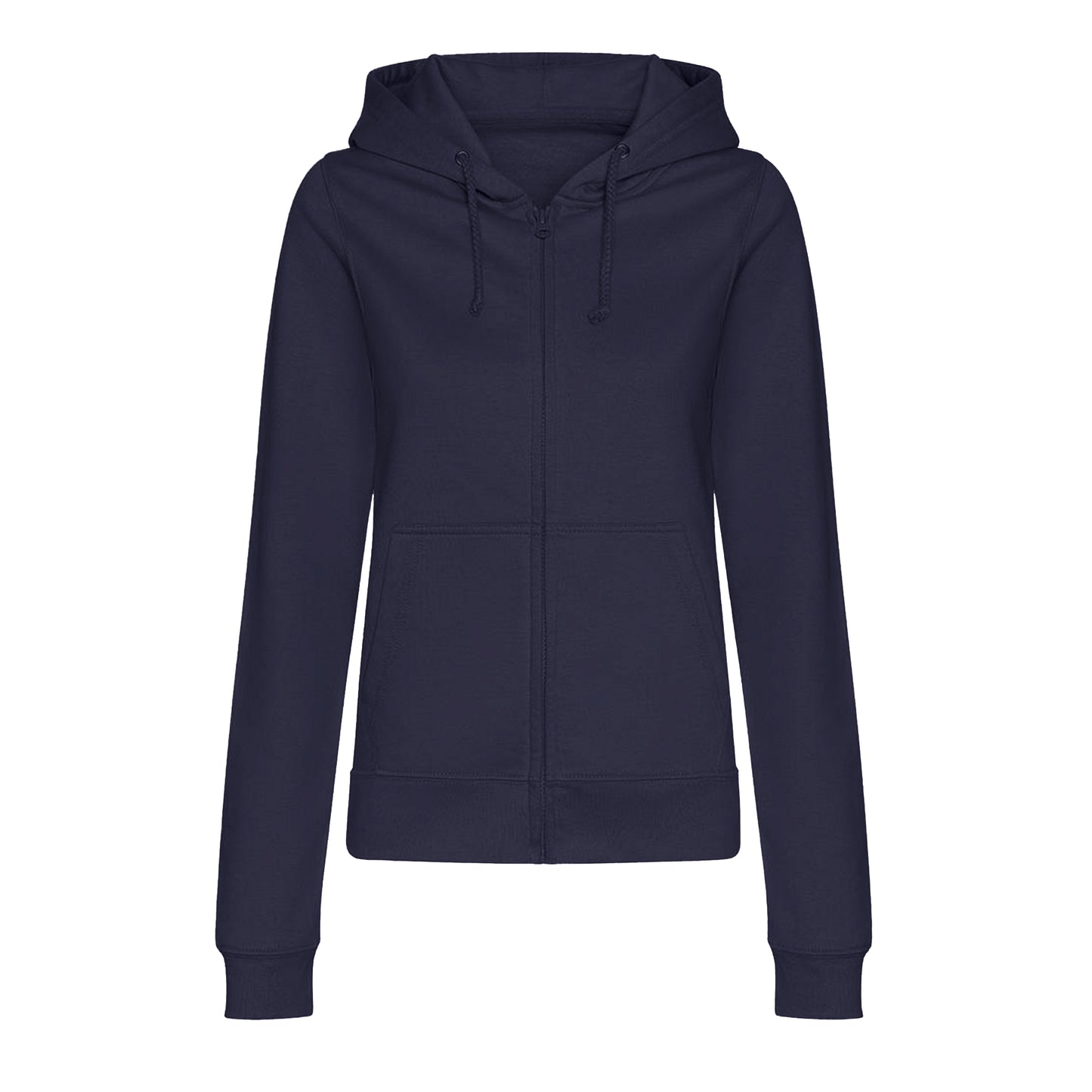 New French Navy - Front - Awdis Womens-Ladies College Zoodie Hoodie
