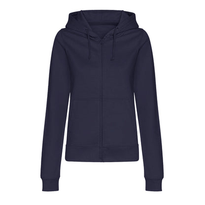 New French Navy - Front - Awdis Womens-Ladies College Zoodie Hoodie