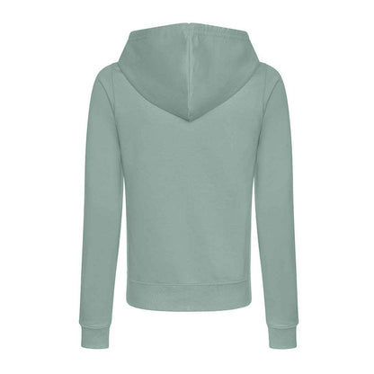 Dusty Green - Back - Awdis Womens-Ladies College Zoodie Hoodie