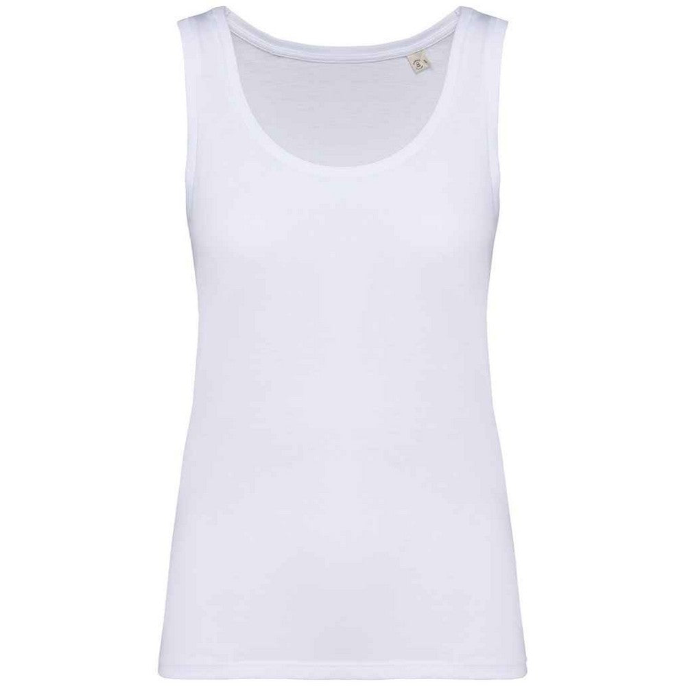 White - Front - Native Spirit Womens-Ladies Tank Top