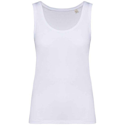 White - Front - Native Spirit Womens-Ladies Tank Top