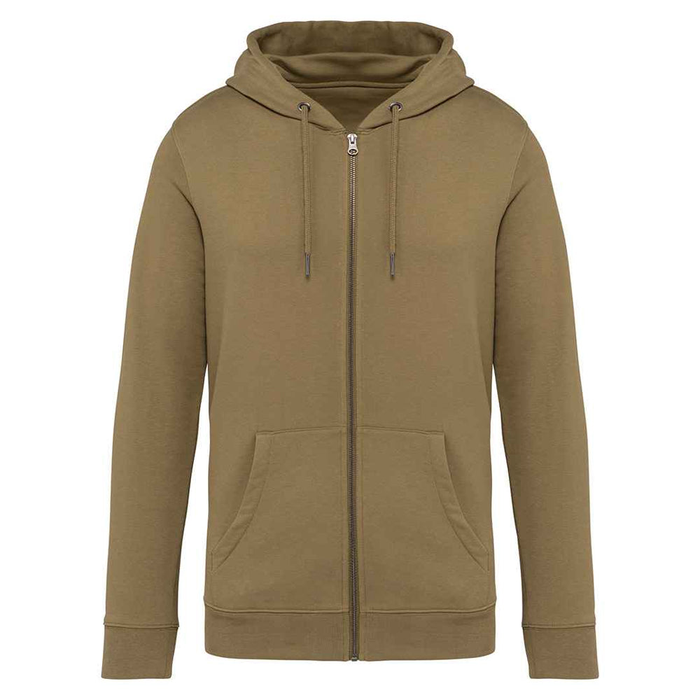 Light Olive-Green - Front - Native Spirit Unisex Adult Full Zip Hoodie