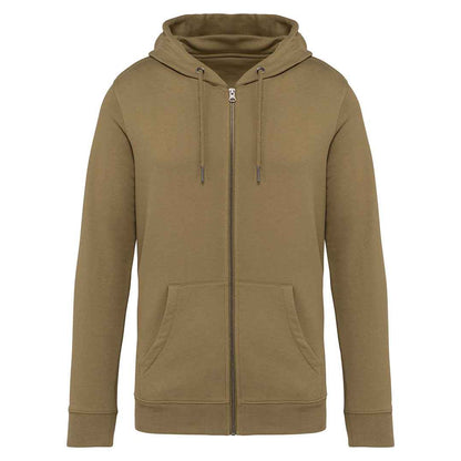 Light Olive-Green - Front - Native Spirit Unisex Adult Full Zip Hoodie