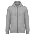 Moon Grey Heather - Front - Native Spirit Unisex Adult Full Zip Hoodie