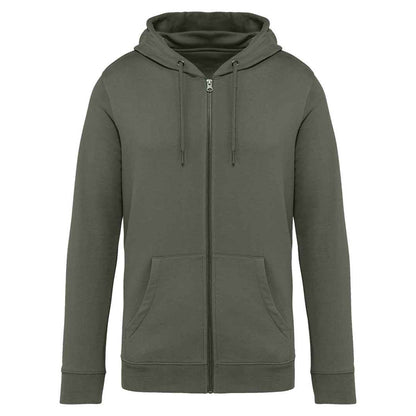 Organic Khaki - Front - Native Spirit Unisex Adult Full Zip Hoodie