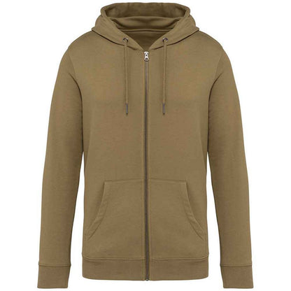 Light Olive - Front - Native Spirit Unisex Adult Full Zip Hoodie