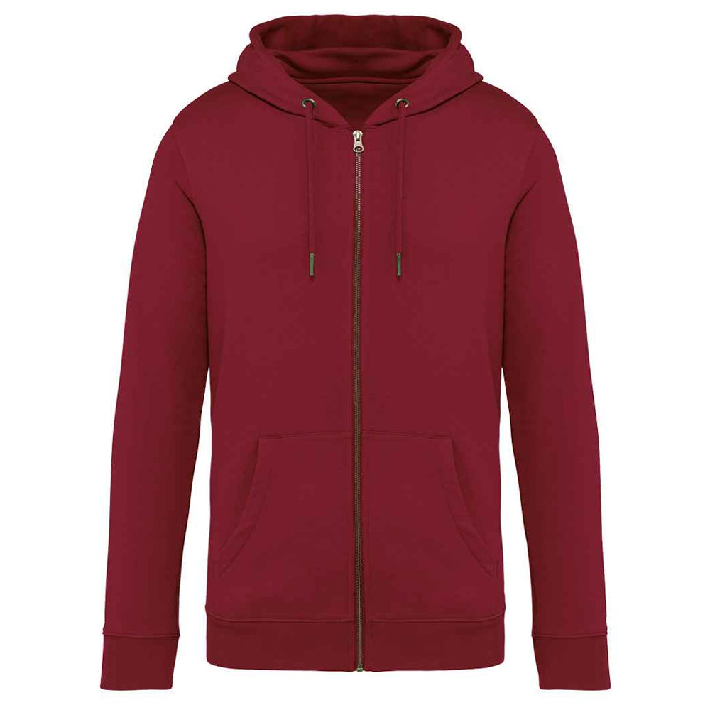Hibiscus Red - Front - Native Spirit Unisex Adult Full Zip Hoodie