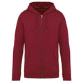 Hibiscus Red - Front - Native Spirit Unisex Adult Full Zip Hoodie