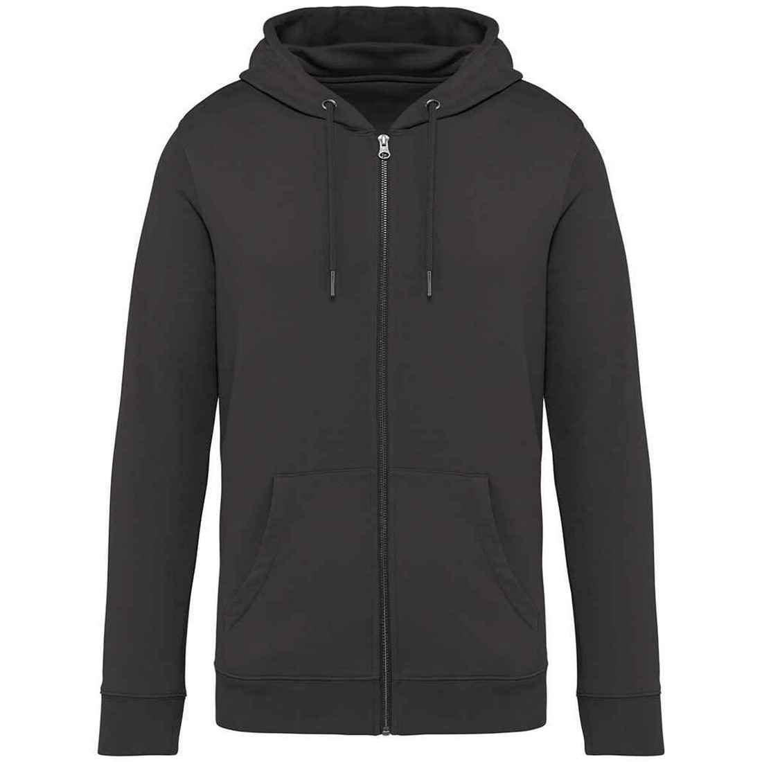 Iron Grey - Front - Native Spirit Unisex Adult Full Zip Hoodie