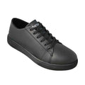 Black - Front - AFD Unisex Adult Retro Leather Safety Trainers