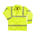 Fluorescent Yellow - Front - Warrior Mens Motorway Hi-Vis Jacket