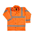Fluorescent Orange - Front - Warrior Mens Motorway Hi-Vis Jacket