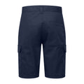 Navy - Back - Premier Mens Cargo Shorts