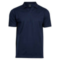 Navy - Front - Tee Jays Mens Stretch V Neck Polo Shirt